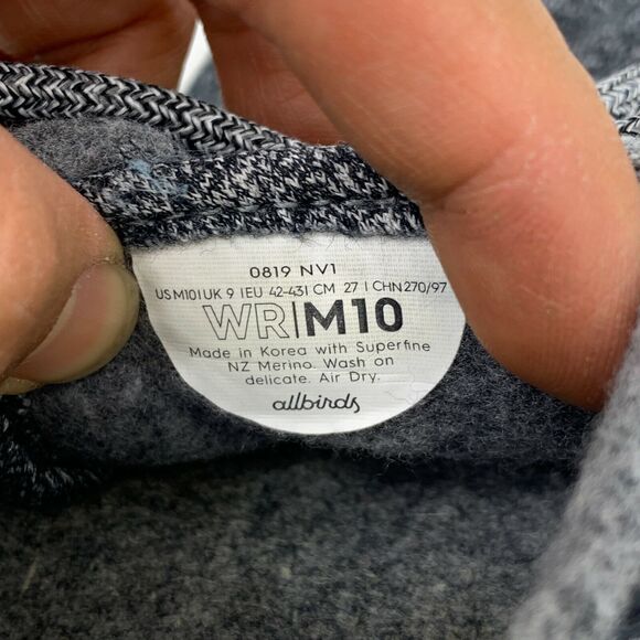 Allbirds Wool Runners Mens 10 Gray Lightweight Lace Up Athletic Training Shoes main image 5